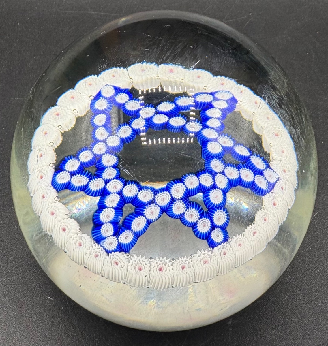 Paperweight Crystal Ball With Millefiori 1970s Murano-photo-4