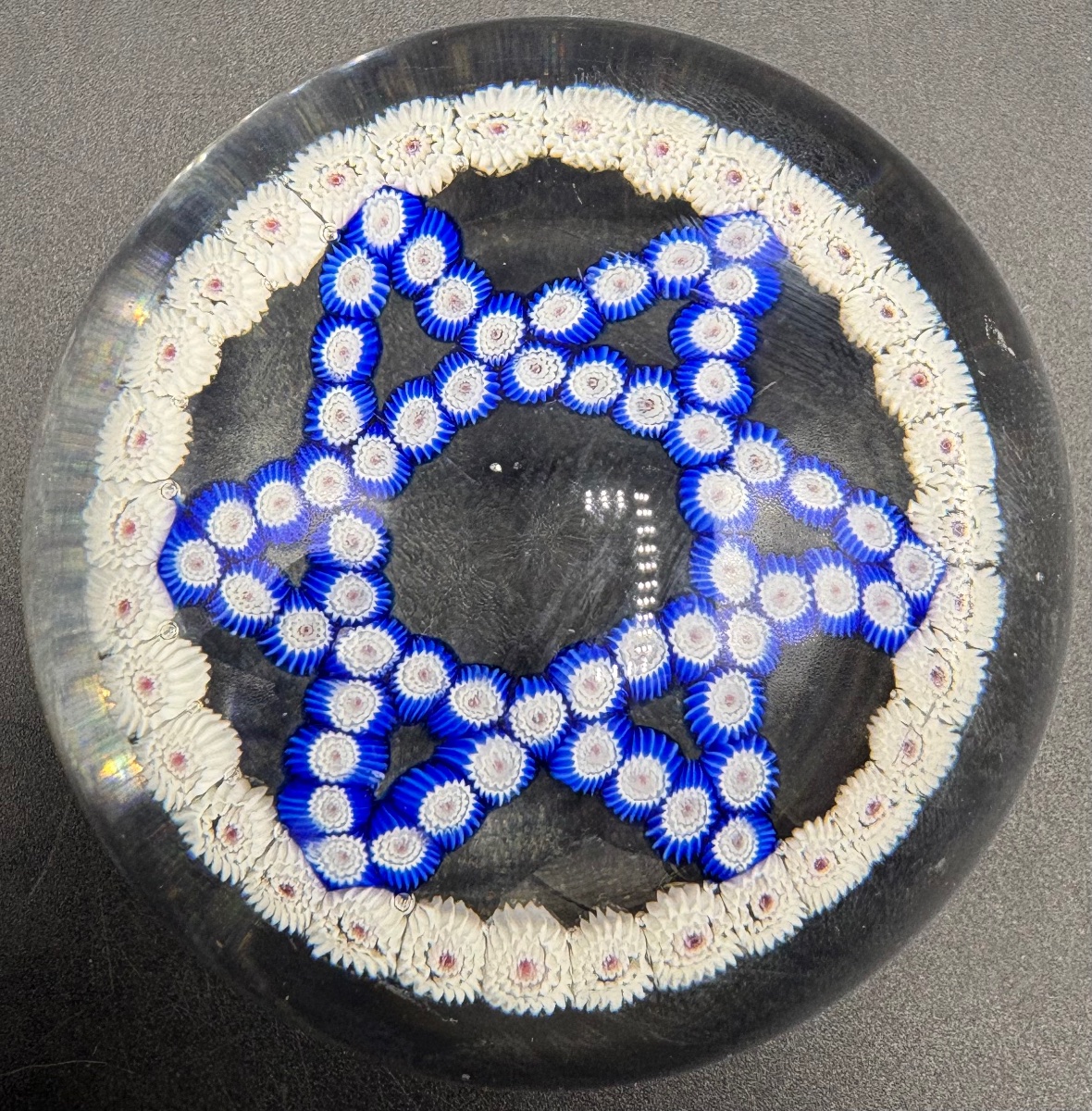Paperweight Crystal Ball With Millefiori 1970s Murano-photo-1