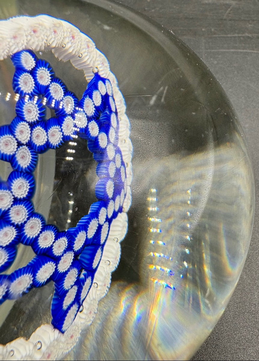 Paperweight Crystal Ball With Millefiori 1970s Murano-photo-3