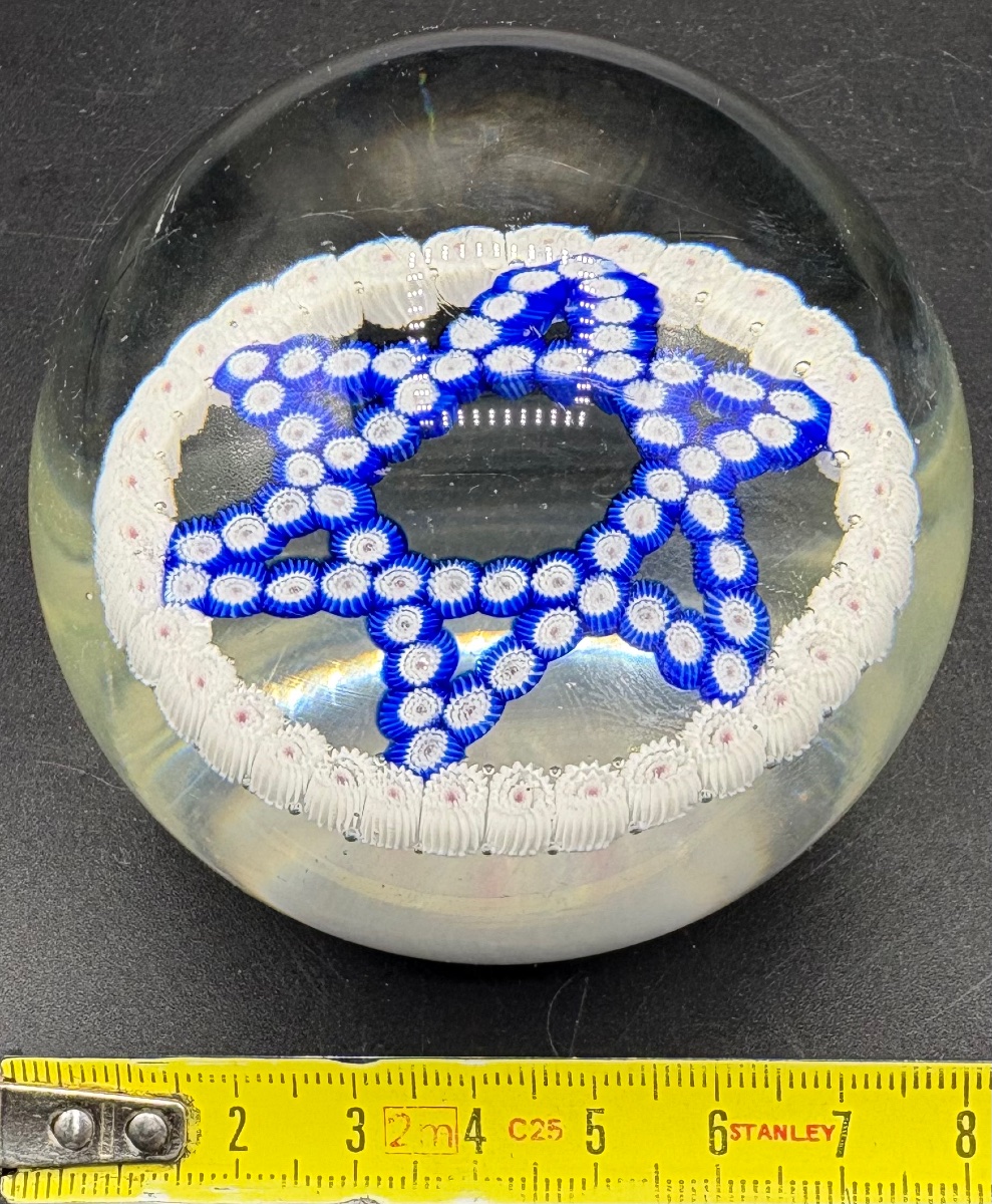 Paperweight Crystal Ball With Millefiori 1970s Murano-photo-5