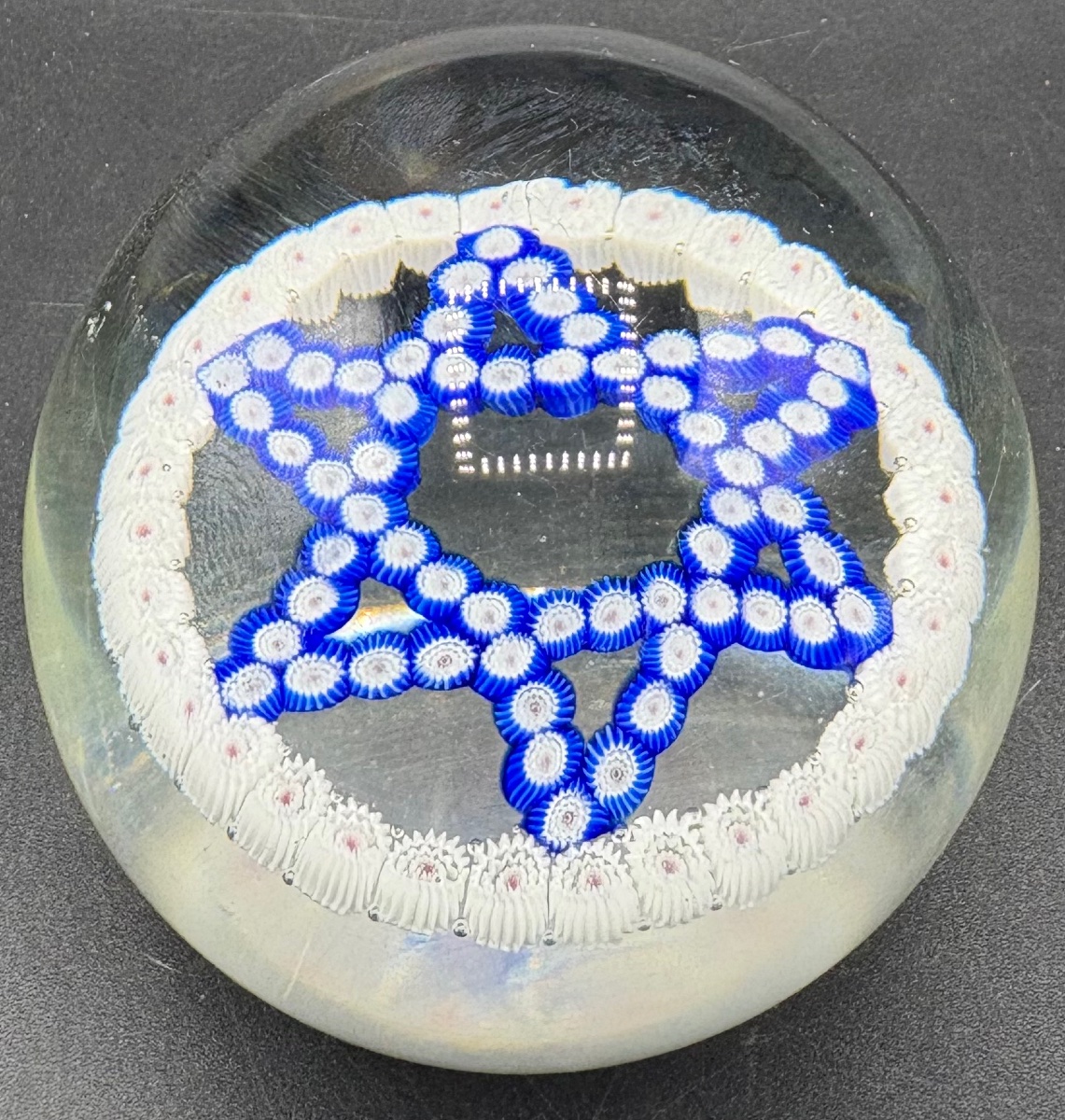 Paperweight Crystal Ball With Millefiori 1970s Murano