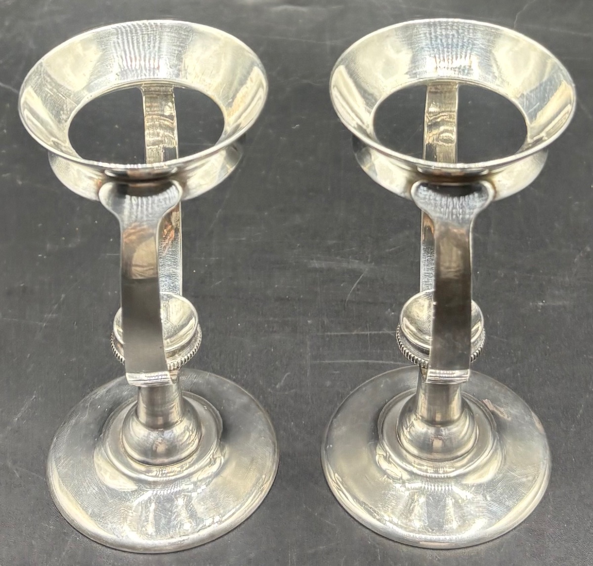 Pair Of Silver-plated Egg Cups With System From 1920/30 Kirby - Beard & Com Et Paris-photo-4