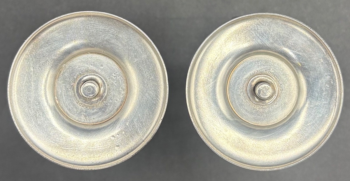 Pair Of Silver-plated Egg Cups With System From 1920/30 Kirby - Beard & Com Et Paris-photo-3