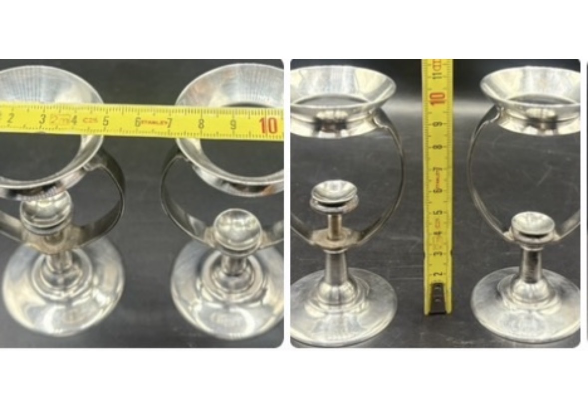 Pair Of Silver-plated Egg Cups With System From 1920/30 Kirby - Beard & Com Et Paris-photo-7