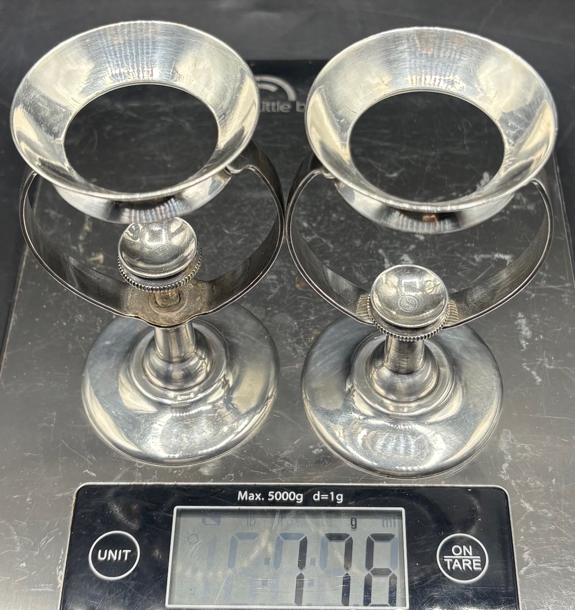 Pair Of Silver-plated Egg Cups With System From 1920/30 Kirby - Beard & Com Et Paris-photo-8