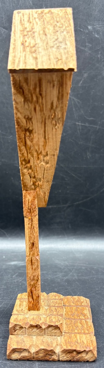 PETIT CALVAIRE EN BOIS SCULPTÉ DES ANNÉES 1900 SUISSE-photo-2