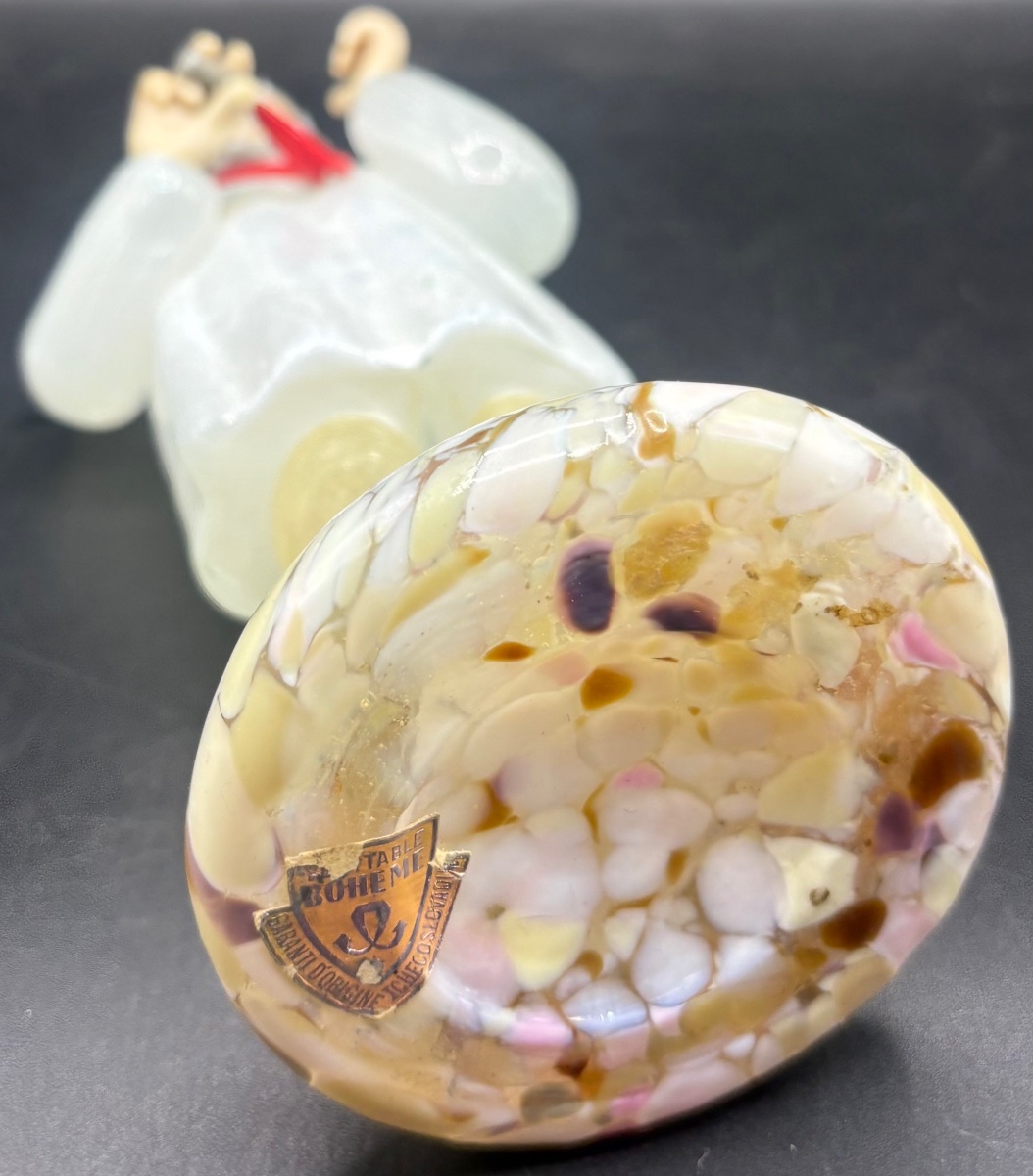 SUJET CHIRURGIEN EN PÂTE DE VERRE SOUFFLÉ DES ANNÉES 1900 BOHÈME -photo-2