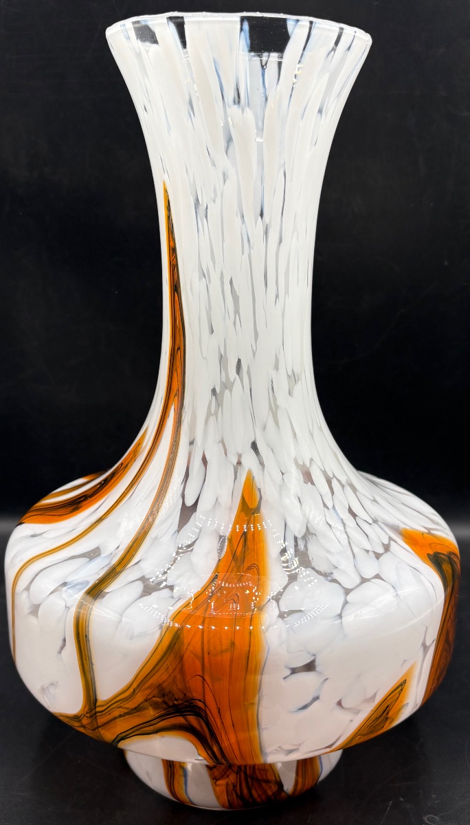 GRAND VASE EN VERRE À COUCHES MULTIPLES SOUFFLÉES MURANO DES ANNÉES 1950/60-photo-2