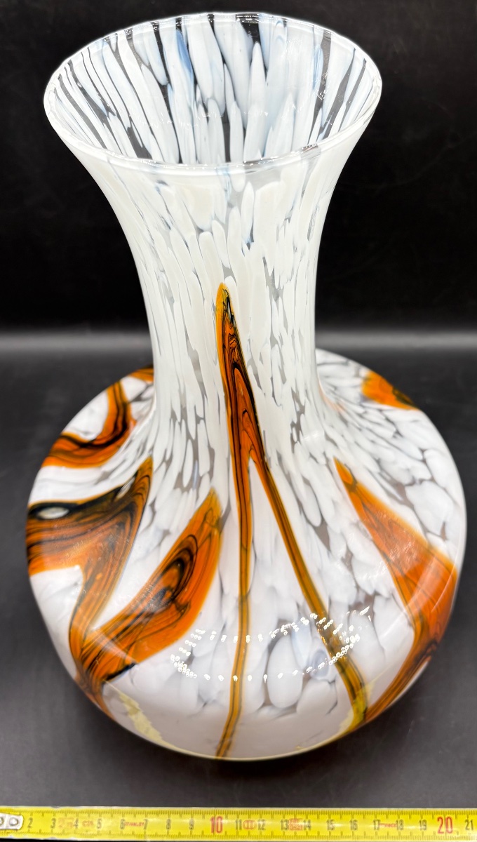 GRAND VASE EN VERRE À COUCHES MULTIPLES SOUFFLÉES MURANO DES ANNÉES 1950/60-photo-4