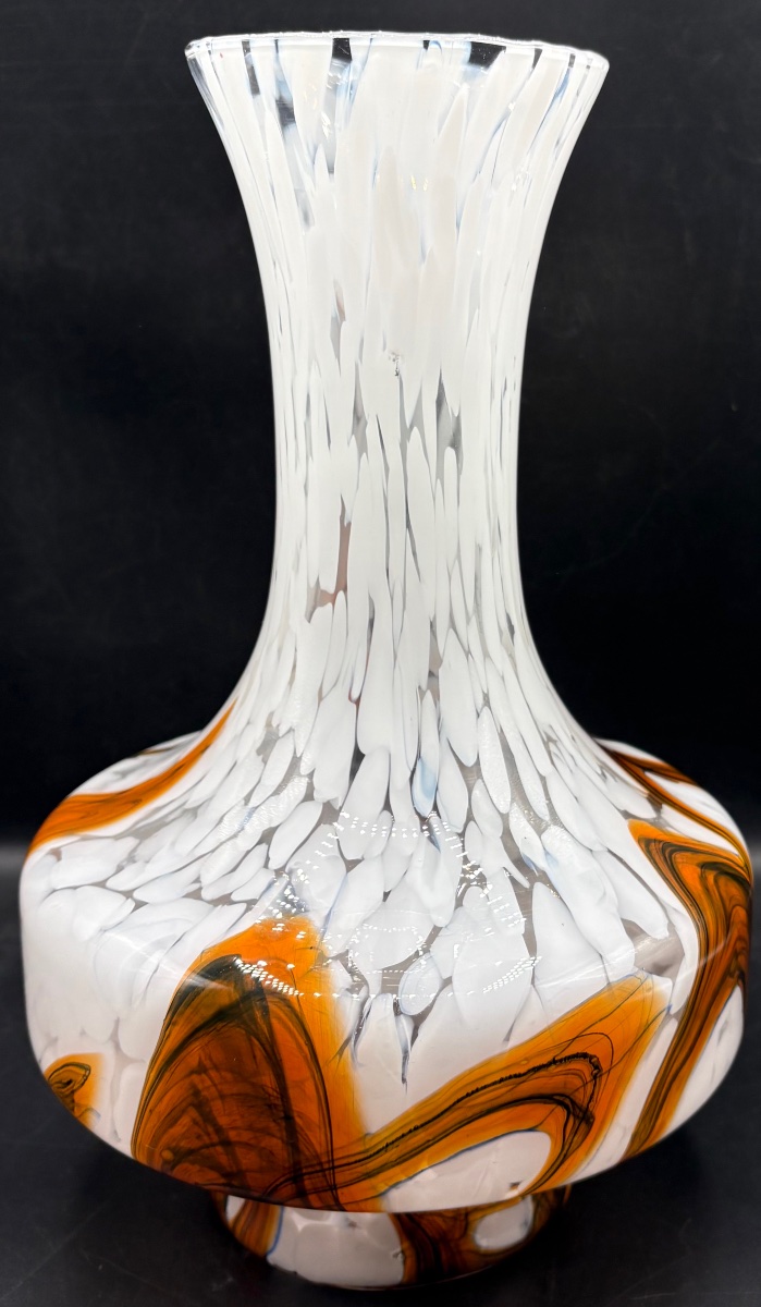 GRAND VASE EN VERRE À COUCHES MULTIPLES SOUFFLÉES MURANO DES ANNÉES 1950/60