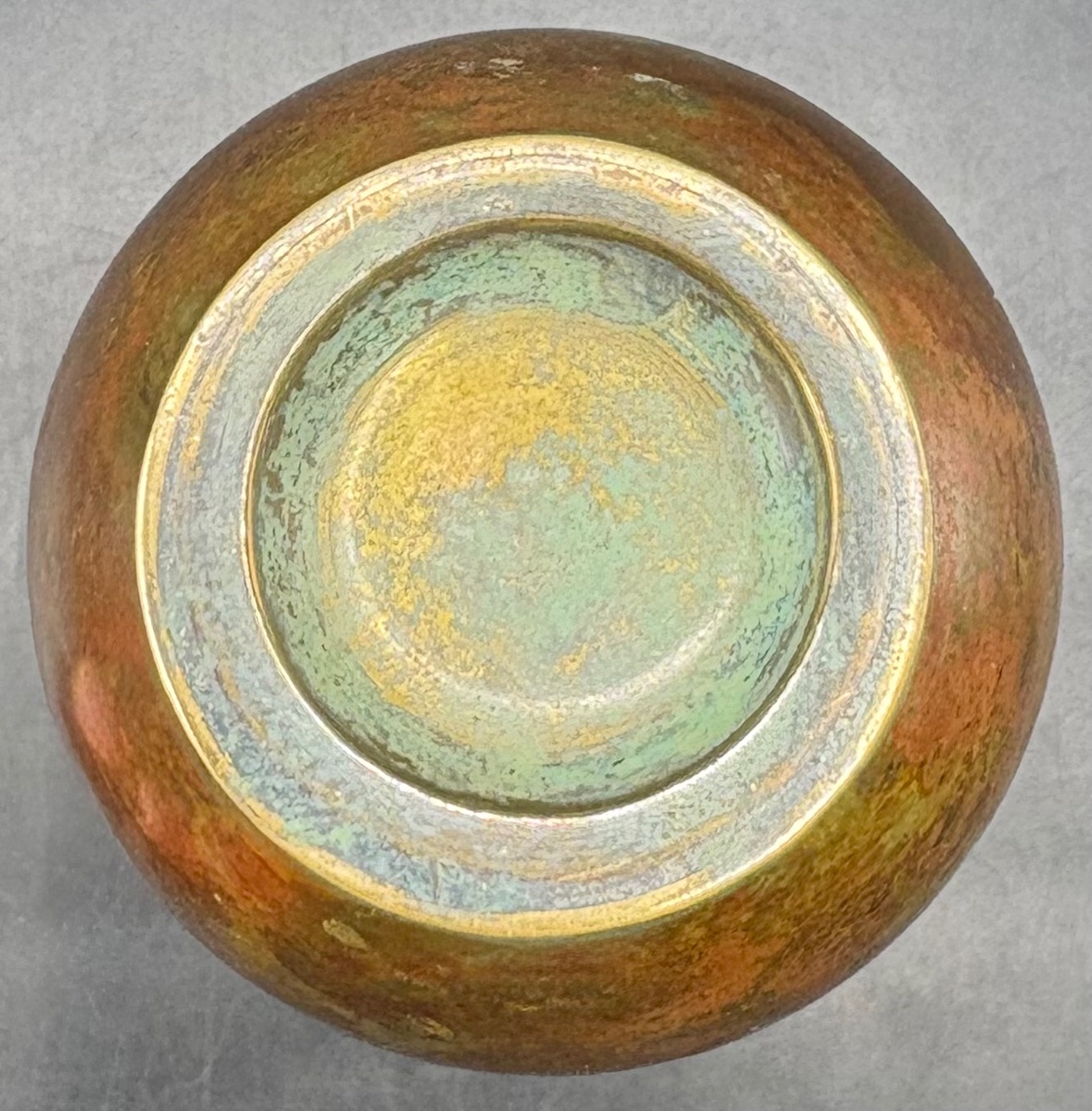1930s Japanese Patinated Bronze Soliflore Vase-photo-3