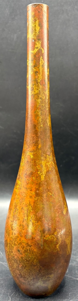 1930s Japanese Patinated Bronze Soliflore Vase