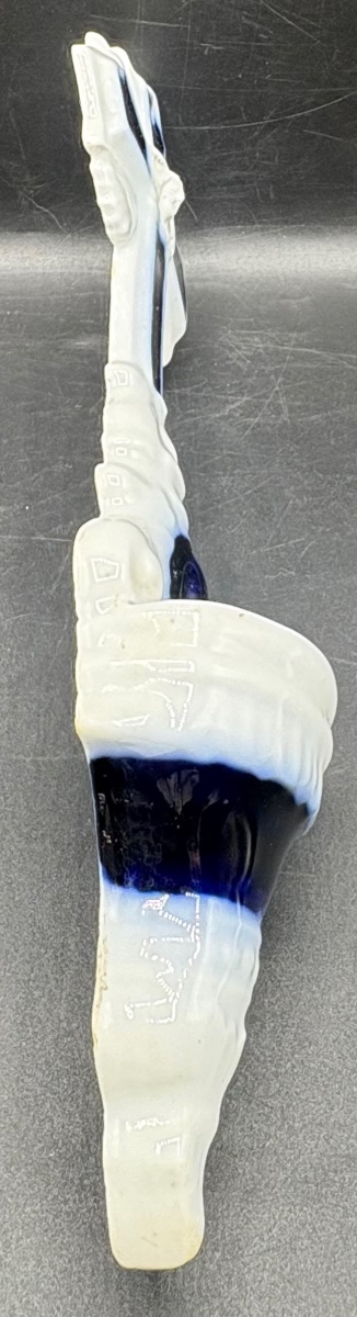 White-blue Bayeux Enameled Porcelain Stoup Circa 1860/70-photo-2