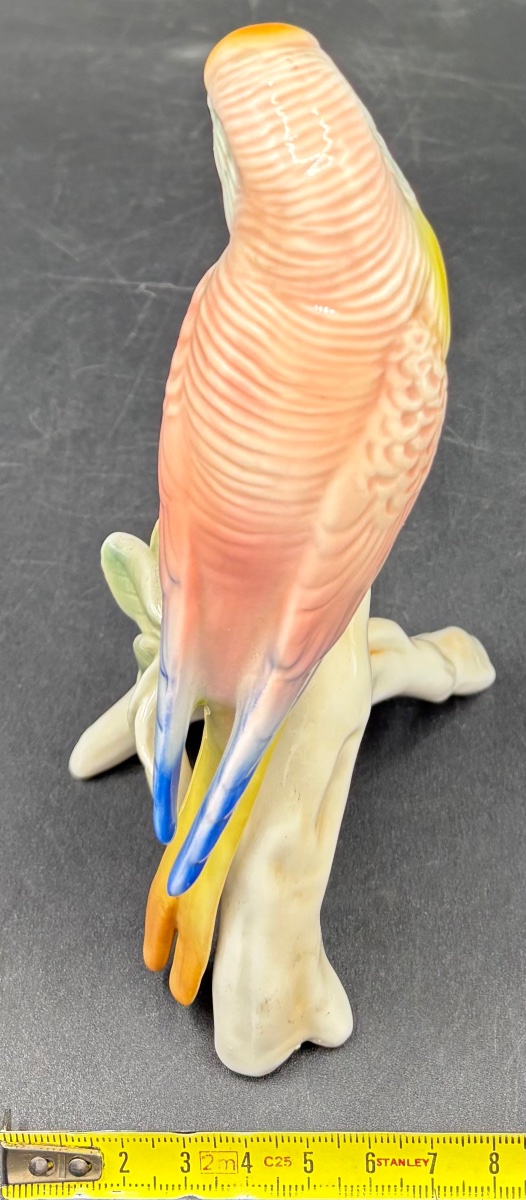 Enameled Porcelain Parakeet From The 1920s By Karl Ens Saxe-photo-5