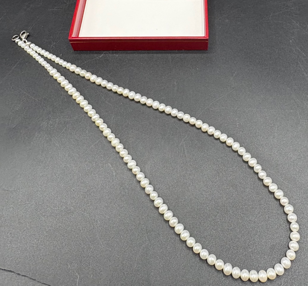 1970s/80s Cultured Pearl And Japanese Silver Necklace-photo-4