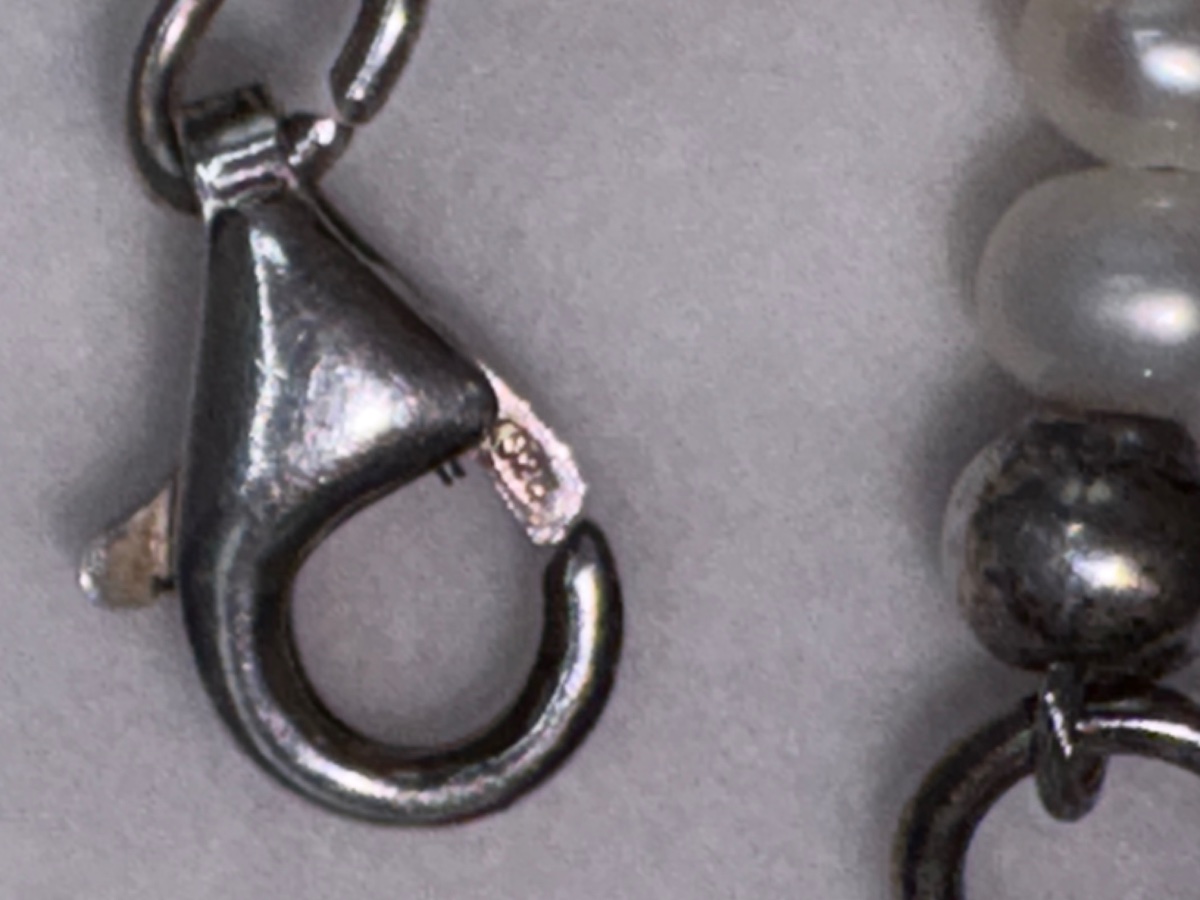 1970s/80s Cultured Pearl And Japanese Silver Necklace-photo-2