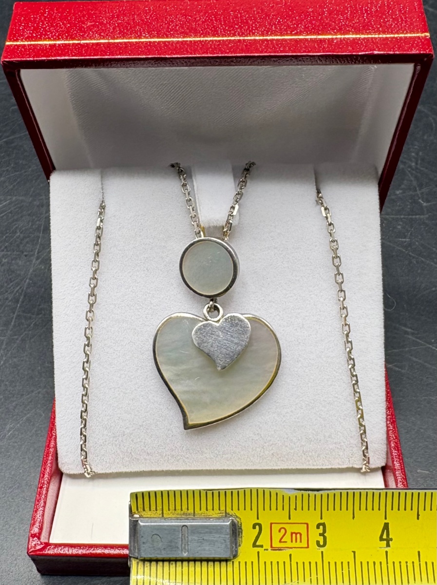 Sterling Silver And Mother-of-pearl Pendant From The French 1980s-photo-3