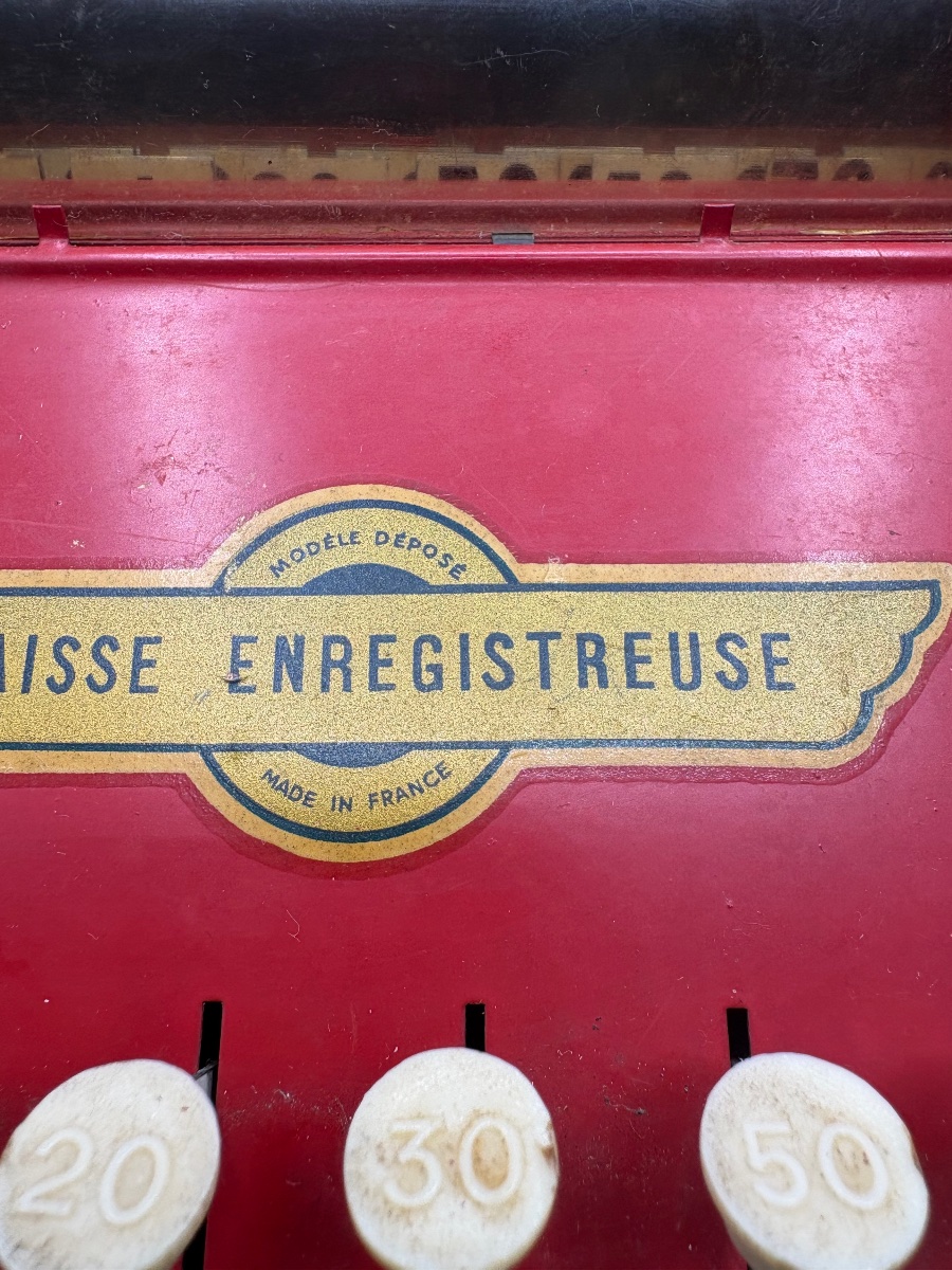 UNE CAISSE ENREGISTREUSE EN FER PEINT DES ANNÉES 1930/40 FRANÇAISE-photo-3