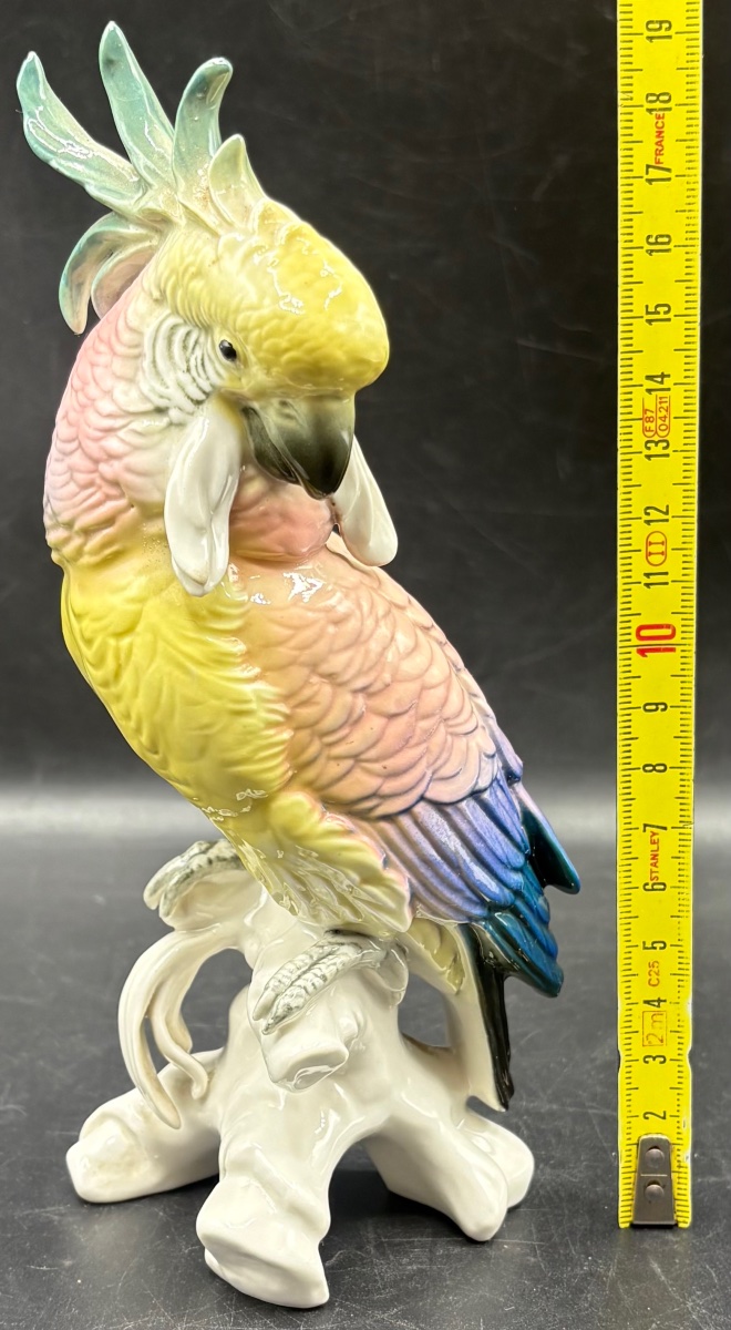 UN SUJET PERROQUET EN PORCELAINE ÉMAILLÉE DES ANNÉES 1920 PAR KARL ENS-photo-5