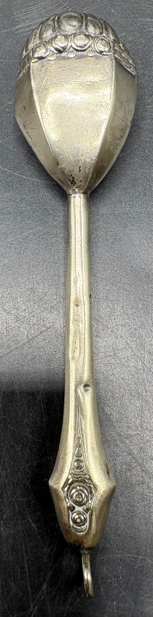 1930s Spanish Silver-plated Baby Rattle-photo-4