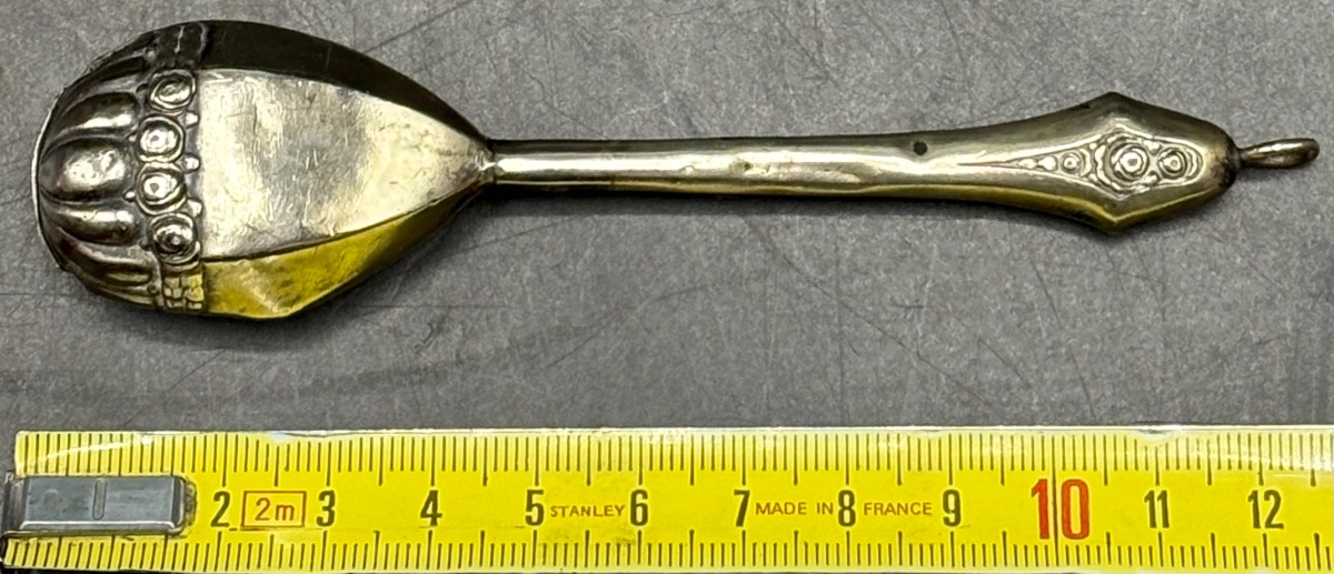 1930s Spanish Silver-plated Baby Rattle-photo-5