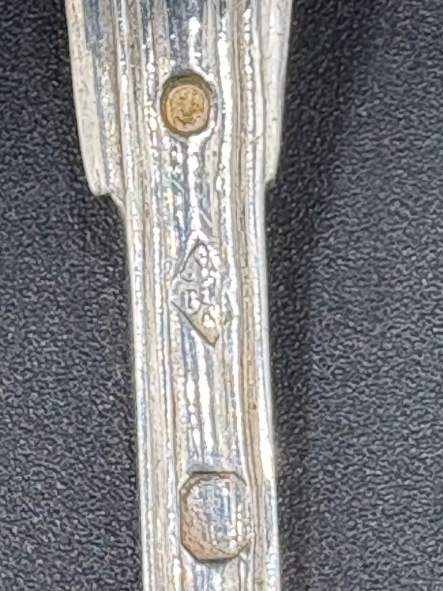 A Set Of Six Solid Silver Coffee Spoons, Antique, 1819–1838, French -photo-4