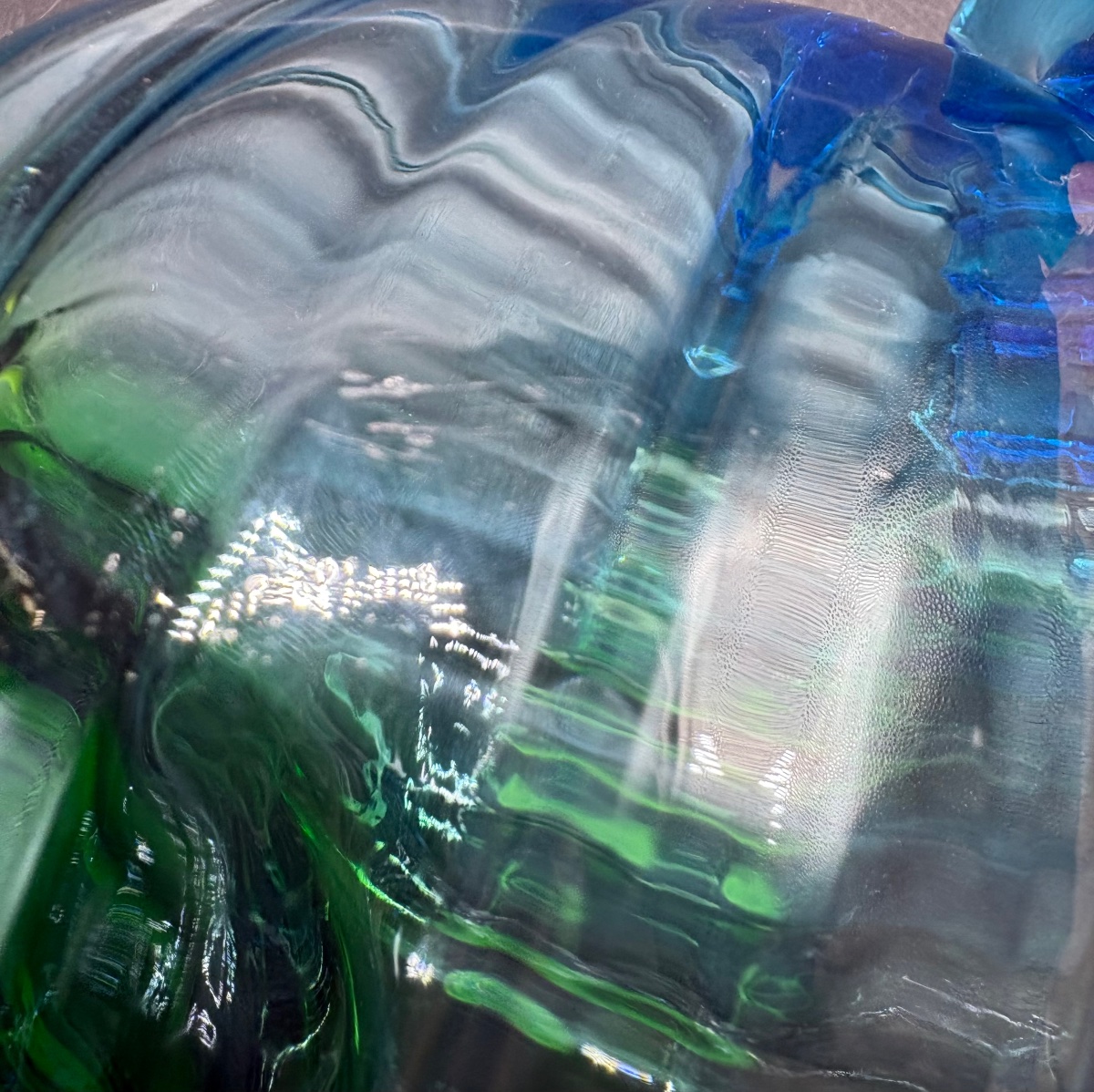 European Glass Vase With Gradient Coloring From The 1930s -photo-3