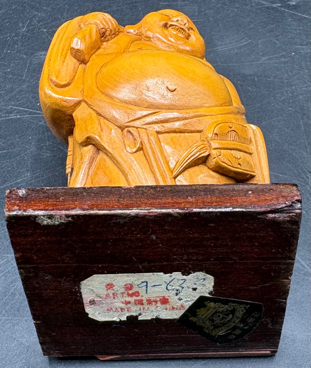 Chinese Buddha Sculpted From Exotic Wood, Dated To The 1940s/50s -photo-2