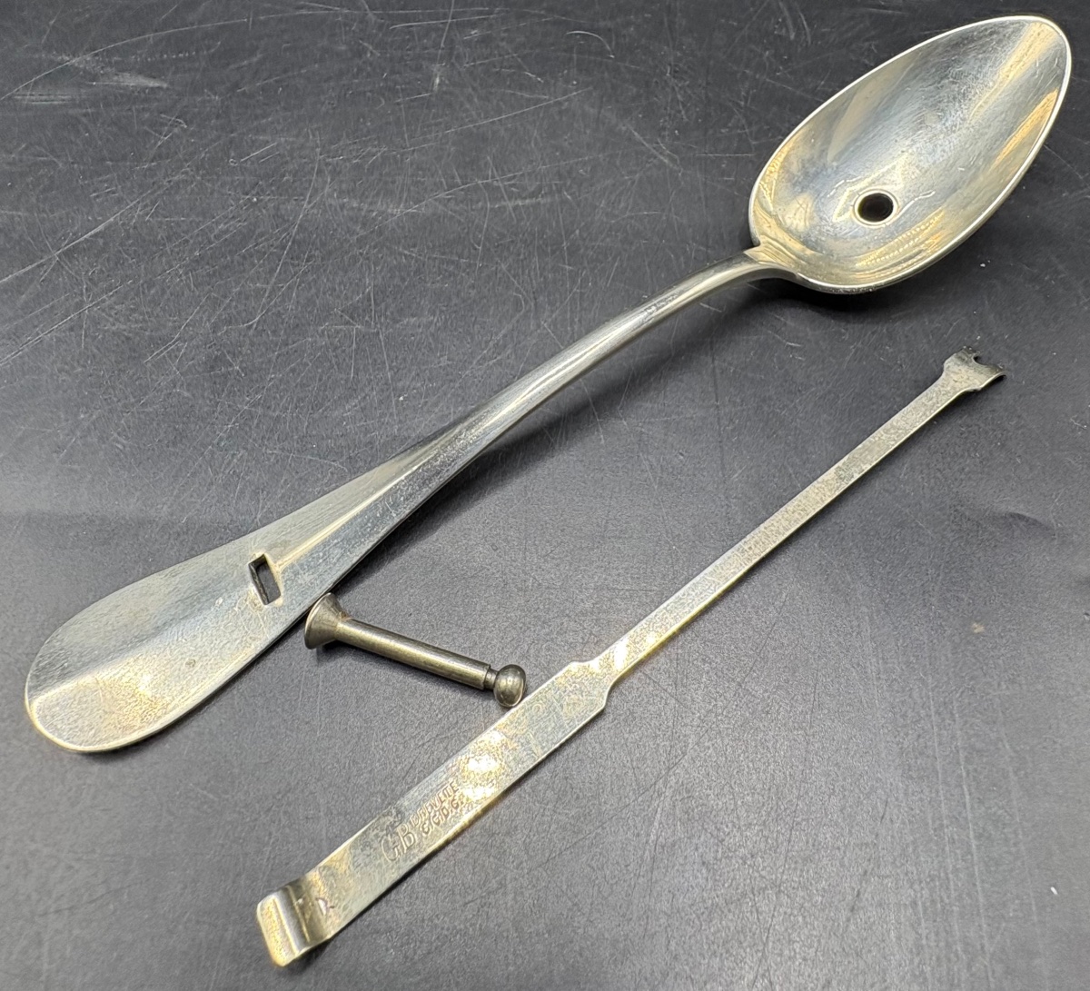 CUILLÈRE À SAUCE A PISTON DES ANNÉES 1920/30 PAR G. B…-photo-3