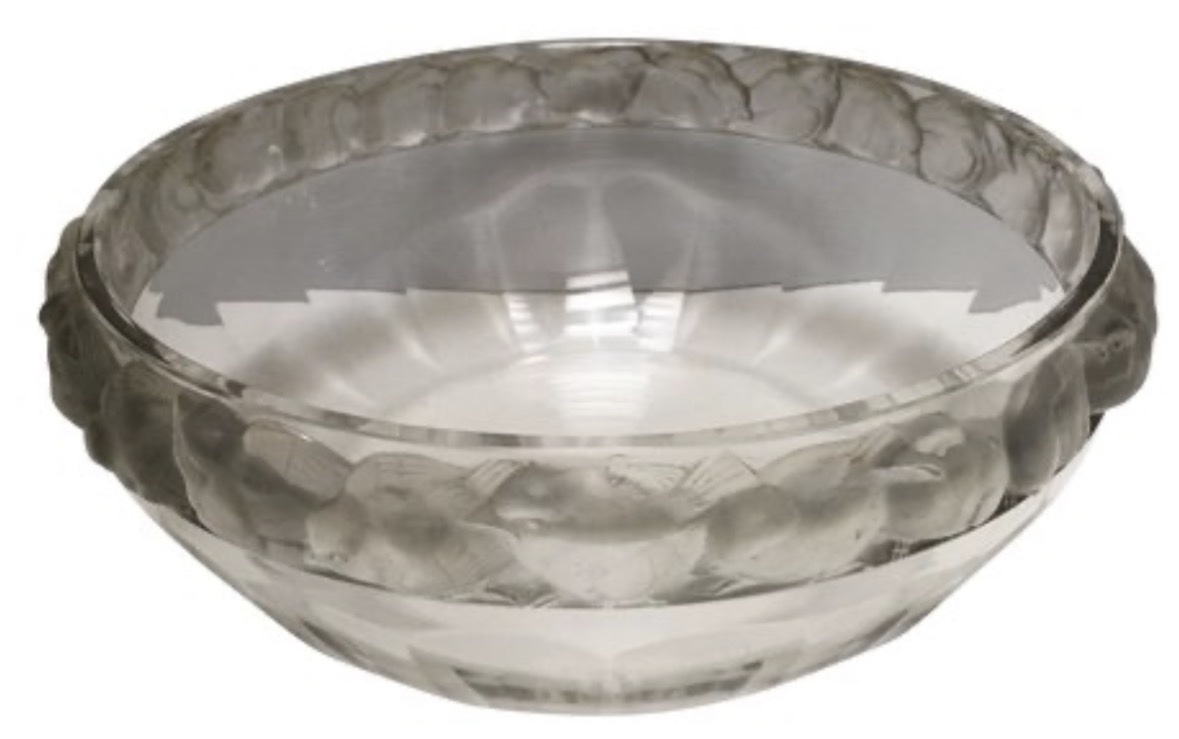 Molded Blown Crystal Glass From The 1940s/50s By Lalique France-photo-2