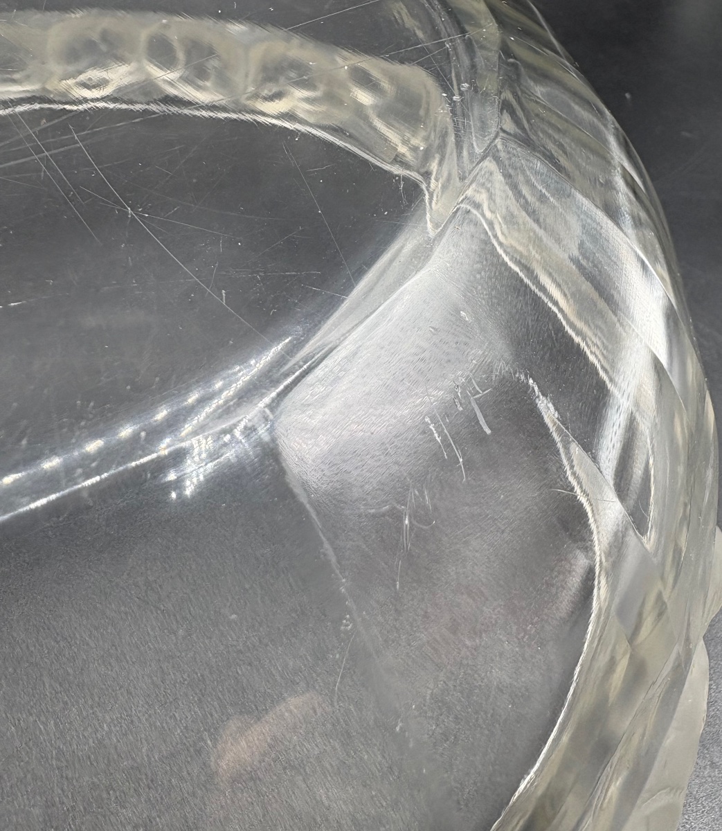 Molded Blown Crystal Glass From The 1940s/50s By Lalique France-photo-1