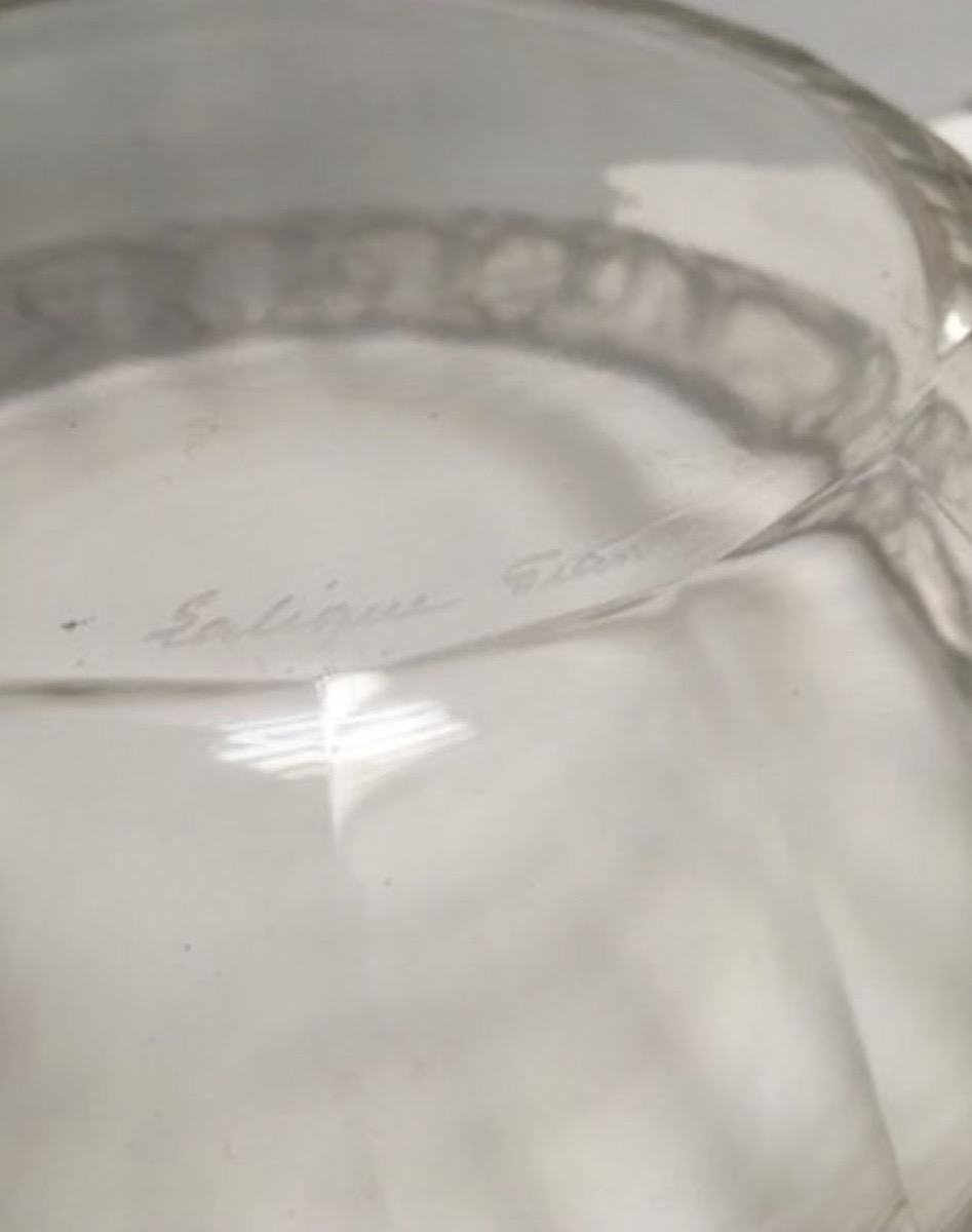 Molded Blown Crystal Glass From The 1940s/50s By Lalique France-photo-2