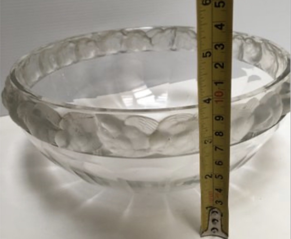 Molded Blown Crystal Glass From The 1940s/50s By Lalique France-photo-4