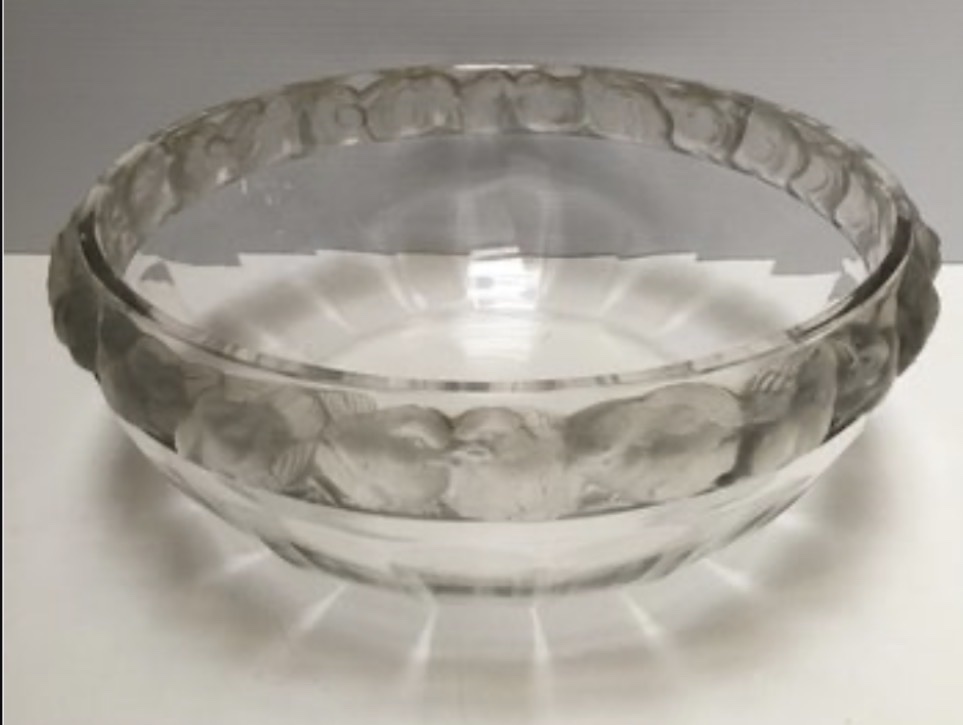 Molded Blown Crystal Glass From The 1940s/50s By Lalique France