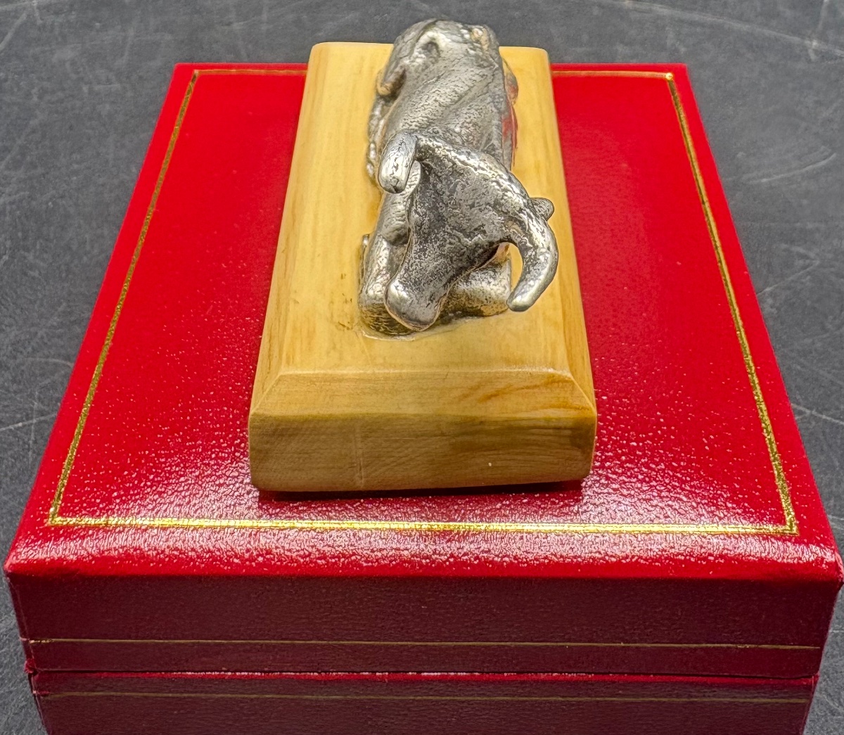 Small Silver-plated Bronze Cow From The 1930s, French -photo-4