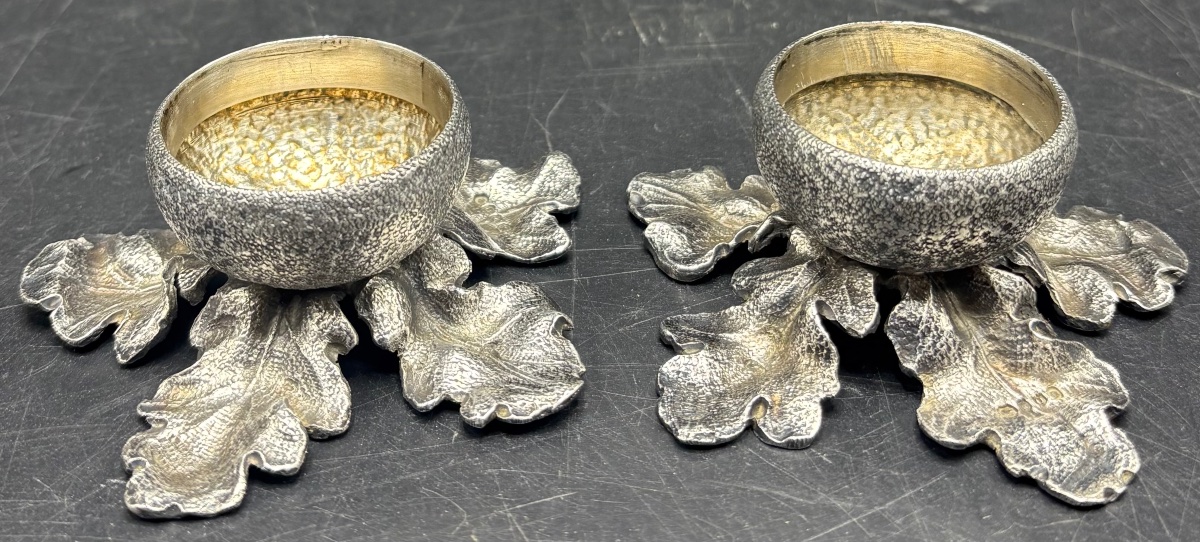 A Pair Of Solid Silver Salt Shakers From The 1900s By Leuchar, Piccadilly, London-photo-3