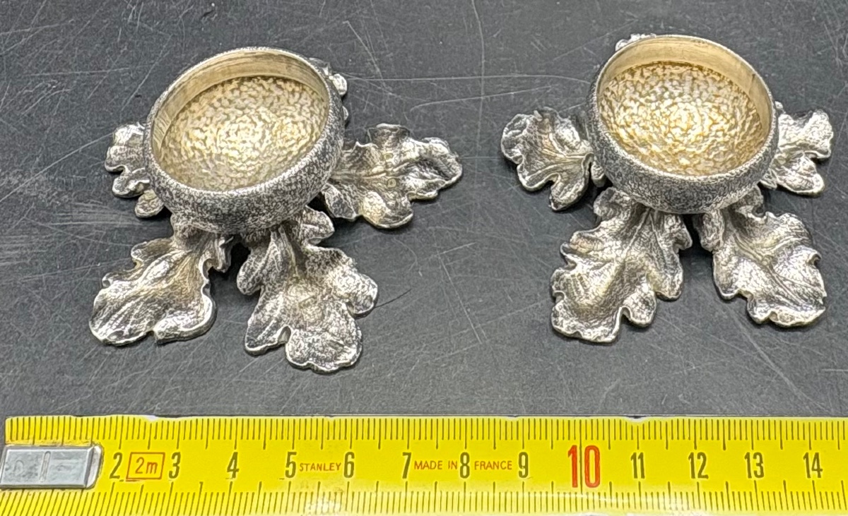 A Pair Of Solid Silver Salt Shakers From The 1900s By Leuchar, Piccadilly, London-photo-5
