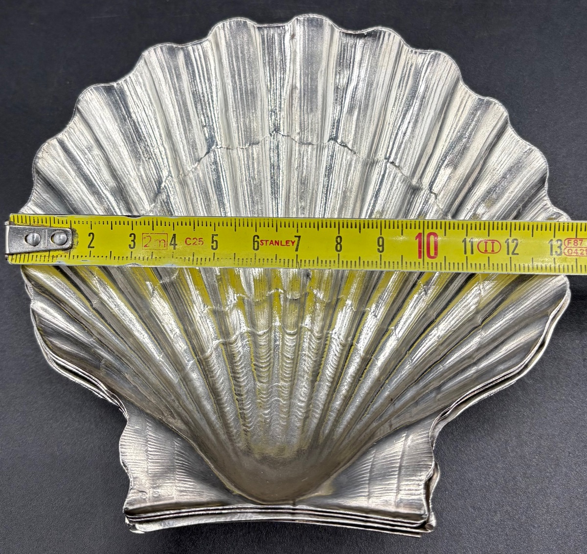 Four Silver-plated Scallop Shells From 1930s France-photo-5