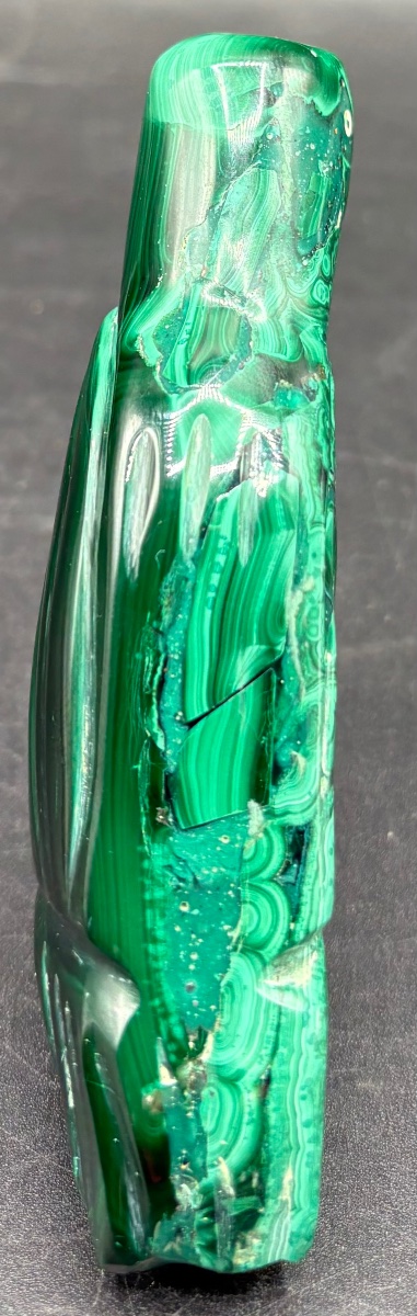 SUJET OISEAU EN MALAKITE TAILLÉE SCULPTÉE POLIE DES ANNÉES 1980 DU BRÉSIL -photo-4