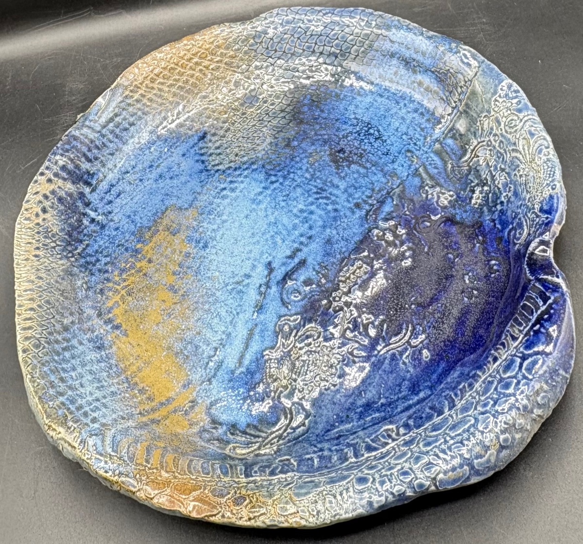 Glazed Earthenware Dish From The 1900s—japanese?…-photo-2
