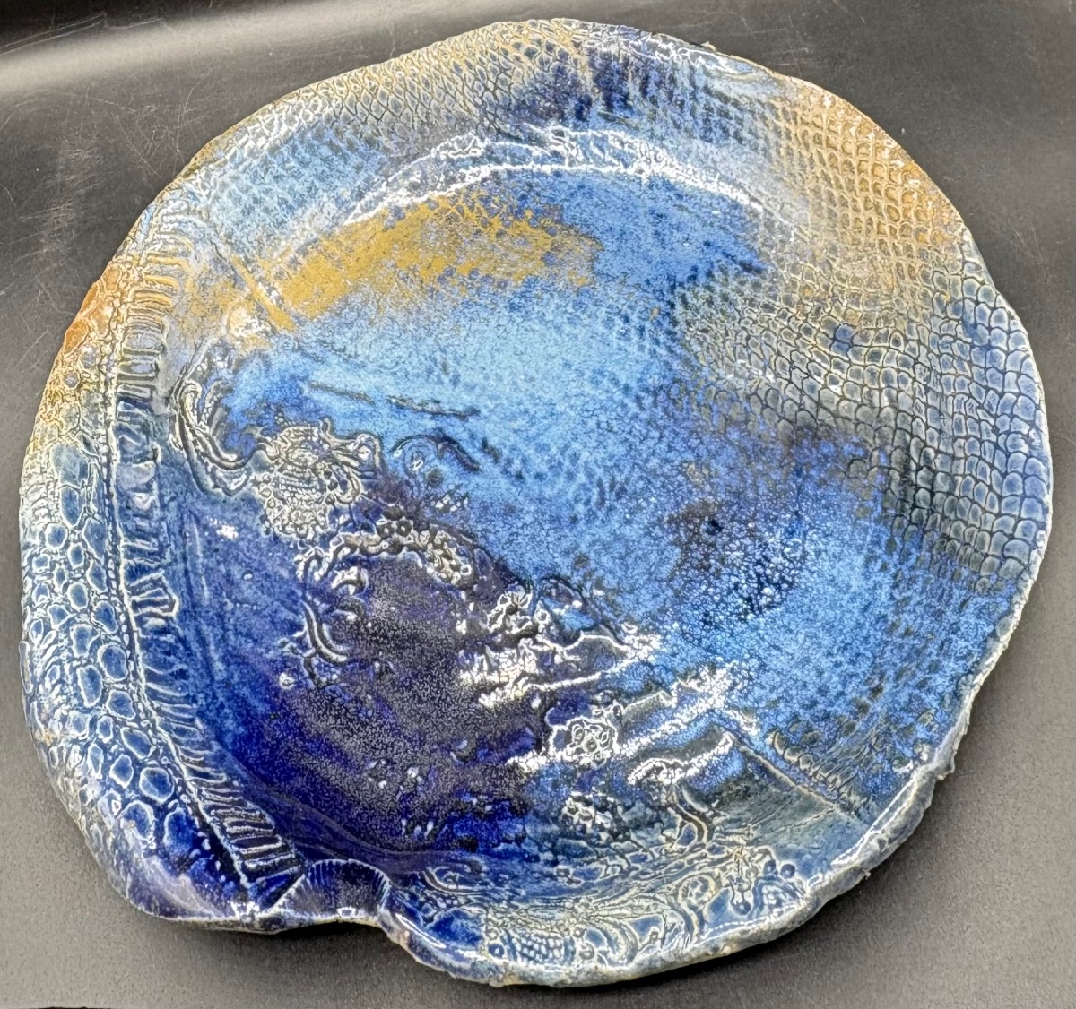 Glazed Earthenware Dish From The 1900s—japanese?…-photo-3