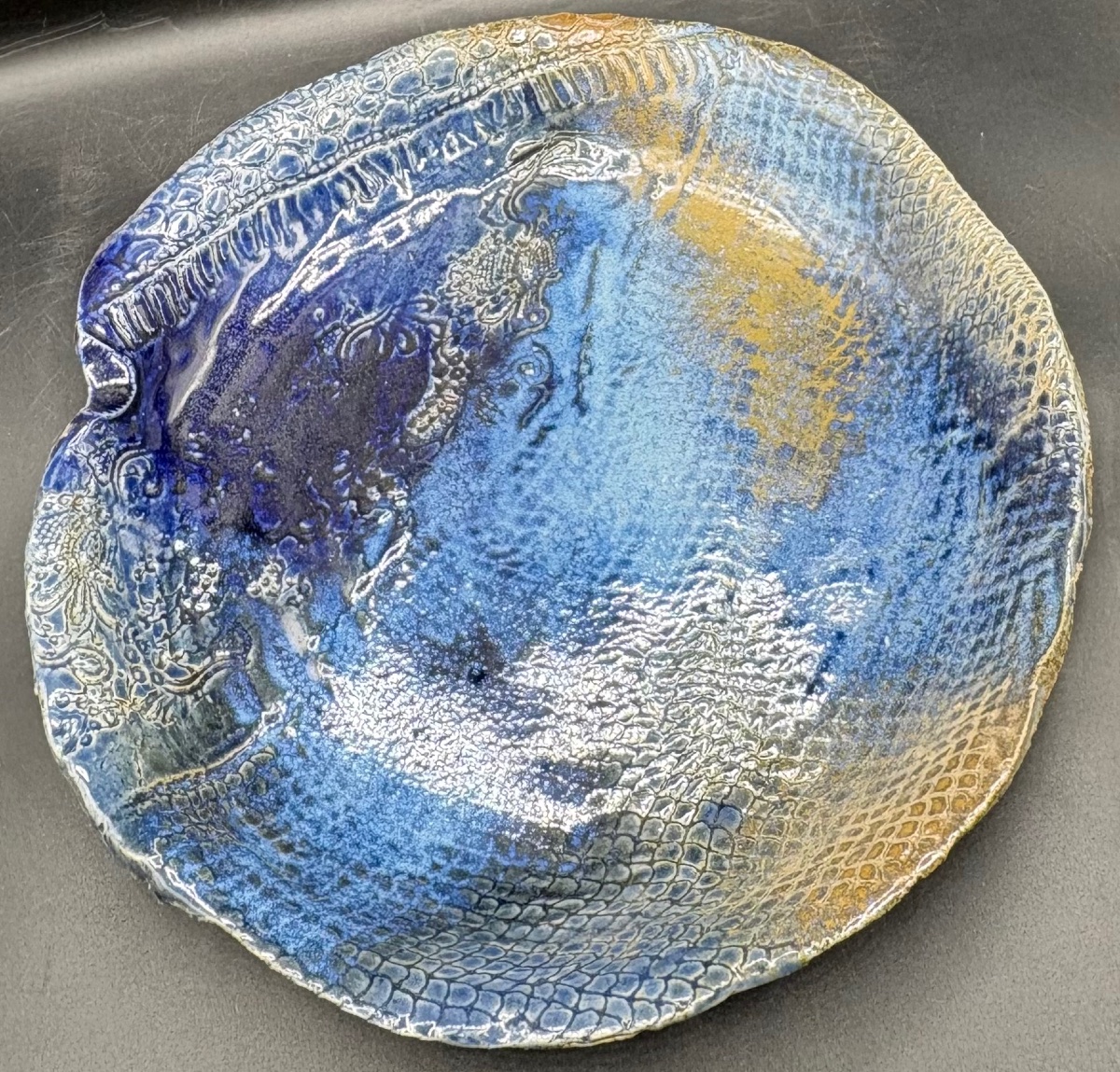 Glazed Earthenware Dish From The 1900s—japanese?…-photo-4