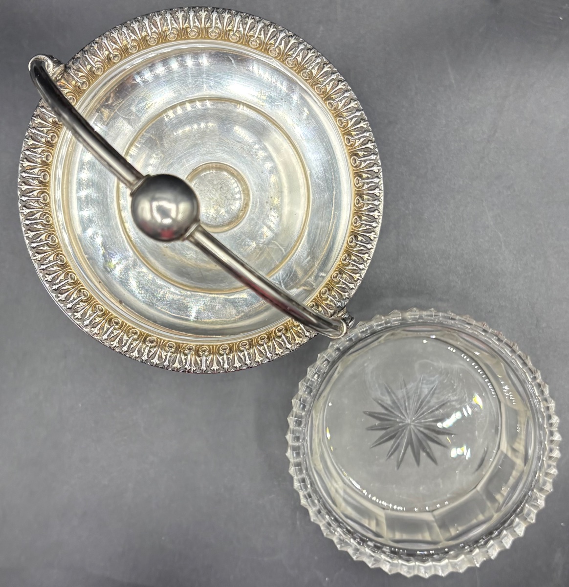 COUPE EN ARGENT MASSIF ET CRISTAL SOUFFLÉ TAILLÉ DES ANNÉES 1889 RUSSE PAR WERNERISA-photo-2