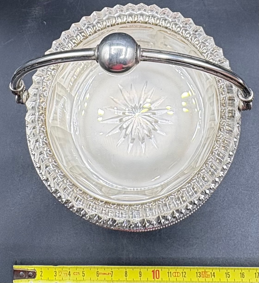 COUPE EN ARGENT MASSIF ET CRISTAL SOUFFLÉ TAILLÉ DES ANNÉES 1889 RUSSE PAR WERNERISA-photo-6