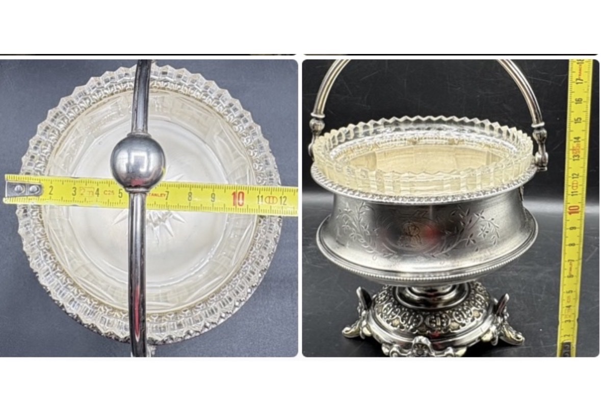 COUPE EN ARGENT MASSIF ET CRISTAL SOUFFLÉ TAILLÉ DES ANNÉES 1889 RUSSE PAR WERNERISA-photo-7
