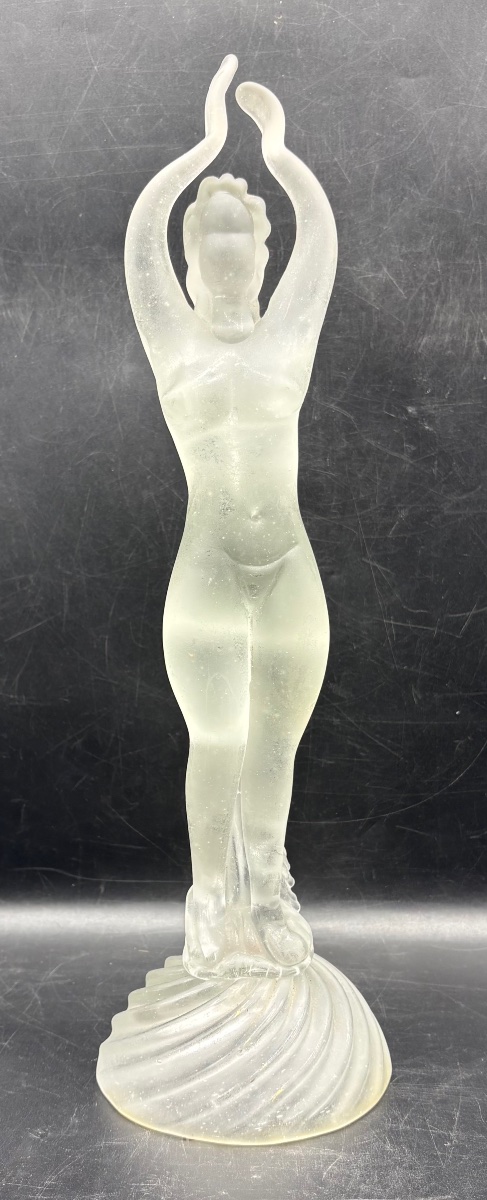 French Hot-worked Blown Glass Statue From The 1950s 
