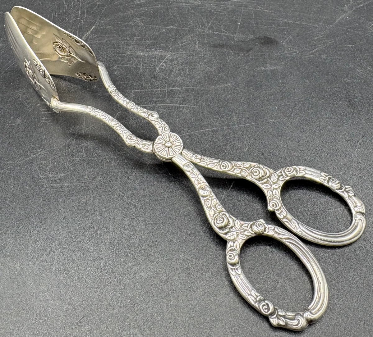 European Solid Silver Dessert Forks From The 1920s -photo-4