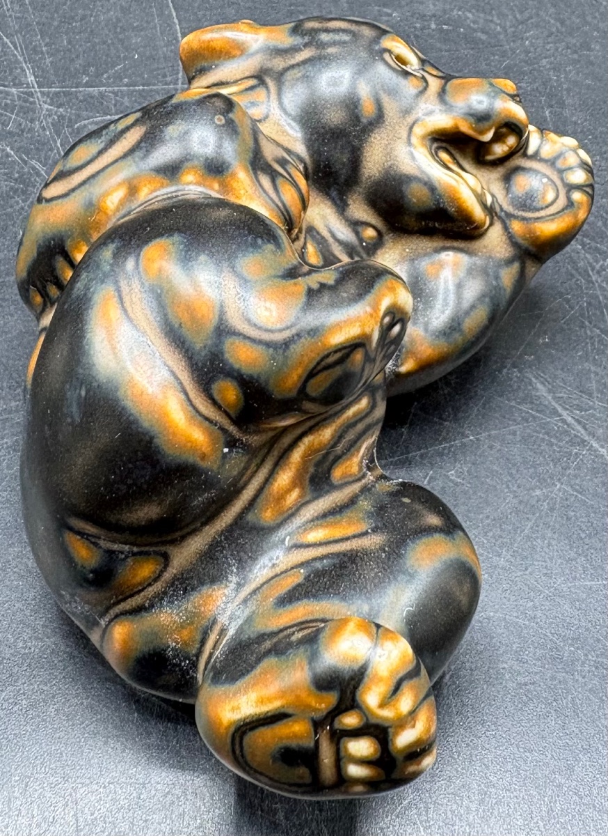 Royal Copenhagen Glazed Porcelain Bear Figurine From The 1930s/40s-photo-2