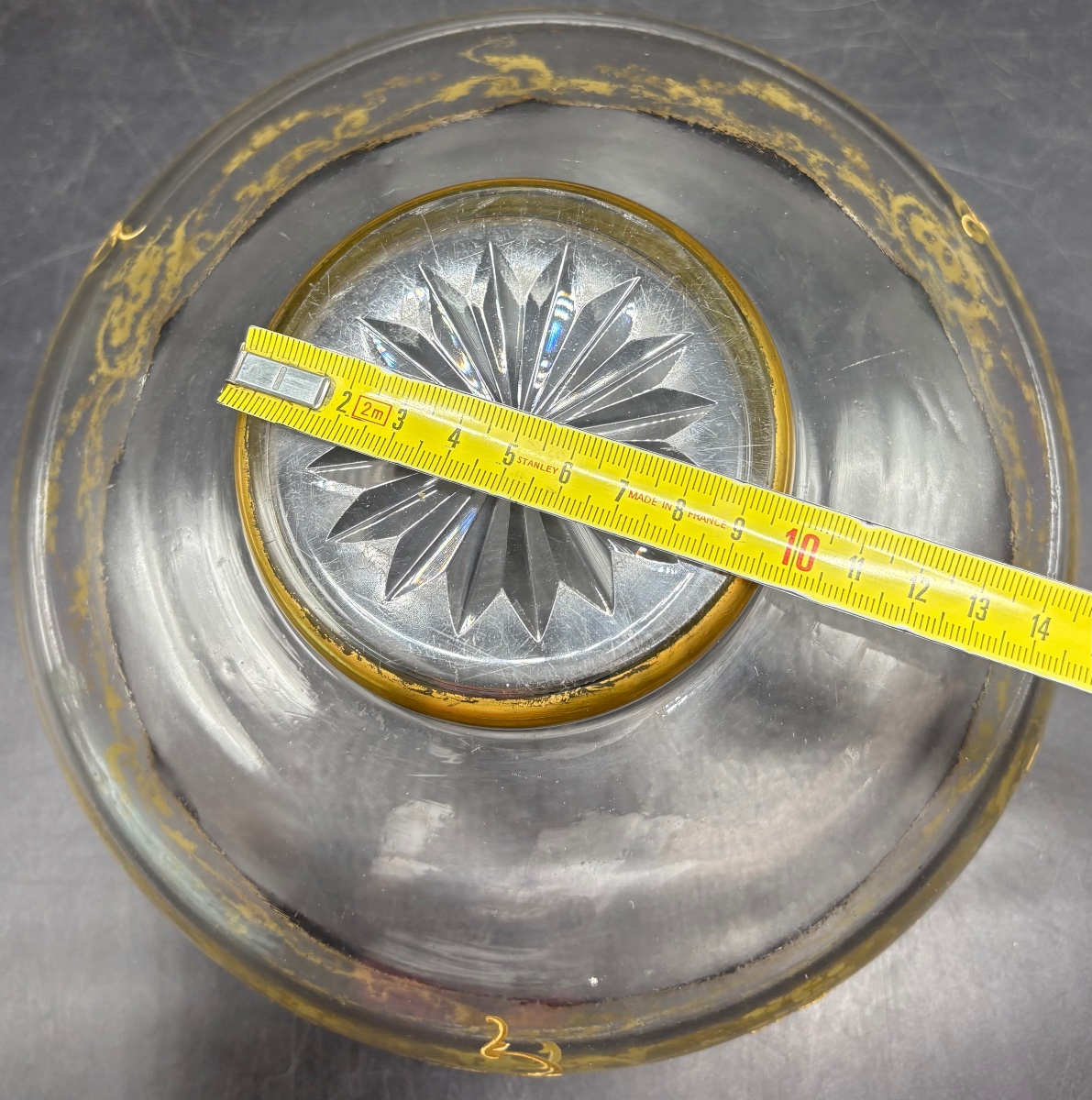 COUPE EN VERRE SOUFFLÉ TRAVAILLÉ À CHAUD ÉMAILLÉE À L’OR DES ANNÉES 1900 FRANÇAISE UNE COUPE-photo-6