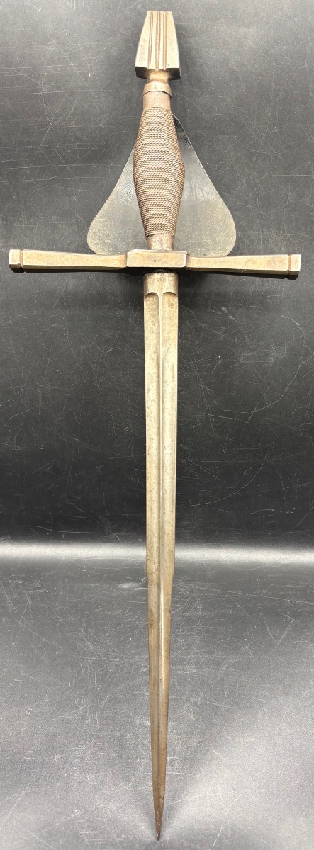 Late 19th-century Wrought-iron Dagger Signed "a. Spinnewyn Paris" -photo-2